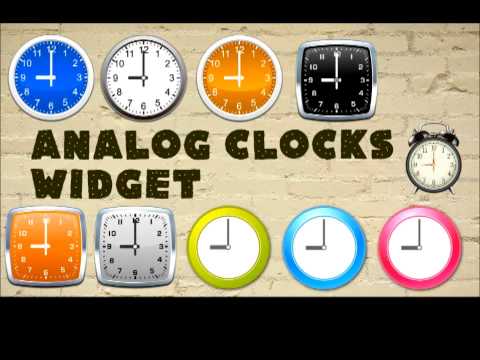 Analog clocks widget Full Simp Video