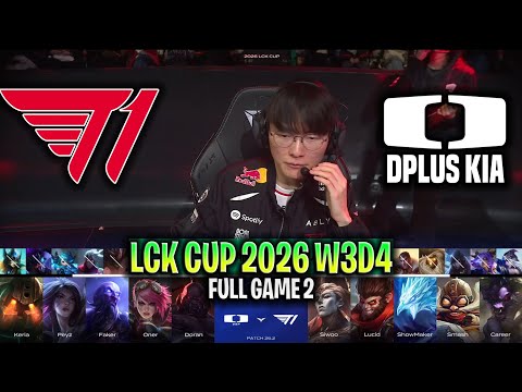 T1 vs DK GAME 2 LCK CUP 2026 W3D4 | FULL GAME | T1 vs DPLUS KIA G2 LCK 2026