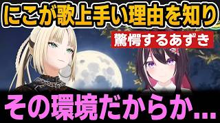 にこが歌上手い理由を知って驚愕するあずき【ホロライブ切り抜き/虎金妃笑虎/AZKi】
