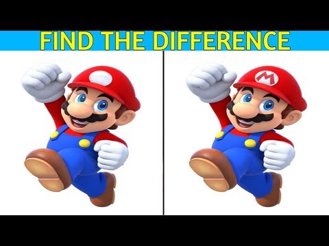 BET YOU CAN'T FIND THE DIFFERENCE! | 100% FAIL | MARIO PICTURE PUZZLE