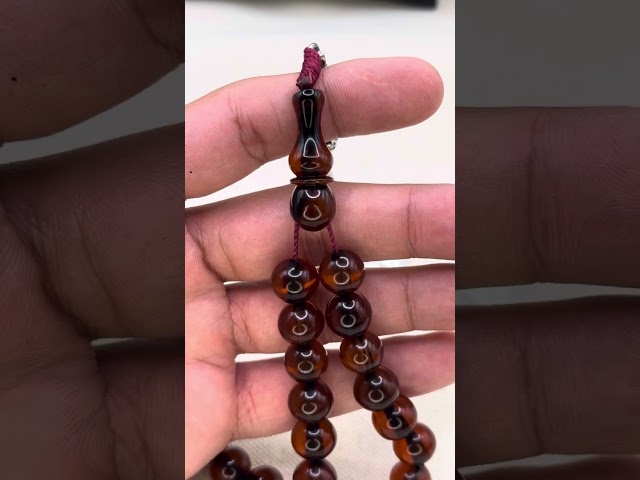 سبحه فاتوران ألماني لون بني شفاف حمل يومي