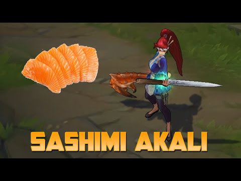Sashimi Akali Skin Spotlight - Pre-Release - LOL [S6]
