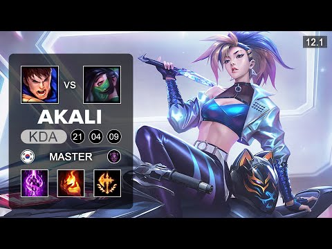 Akali Top vs Garen - KR Master - Season 12 Patch 12.1