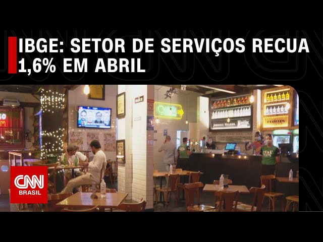 Setor de serviços recua 1,6% em abril, divulga IBGE | LIVE CNN