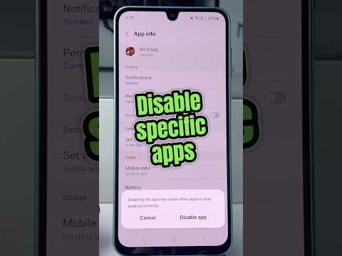How to disable app in samsung #disable #apps #specific #android