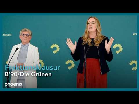 Fraktionsklausur B'90/Die Grünen: Statement von Katherina Dröge und Britta Haßelmann | 18.09.25
