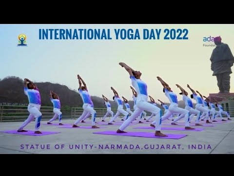 8th International Yoga day at Statue of unity, Video by @adani.foundation @statueofunityinOfficial