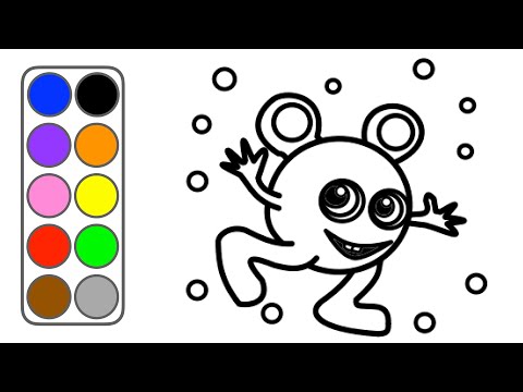 Färglägg Babblarna - Måla Bobbo - Färger för Barn