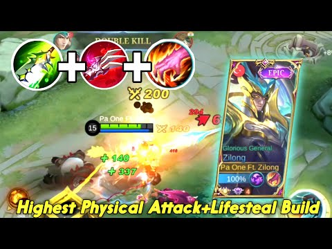 Zilong Highest Physical Attack Damage+Lifesteal Is Insane Build | MLBB Tips, & Tricks.. √