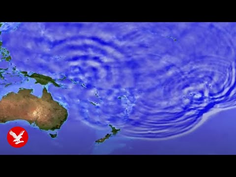 Animation reveals how tsunami, triggered by 8.8-magnitude earthquake, surged across Pacific Ocean