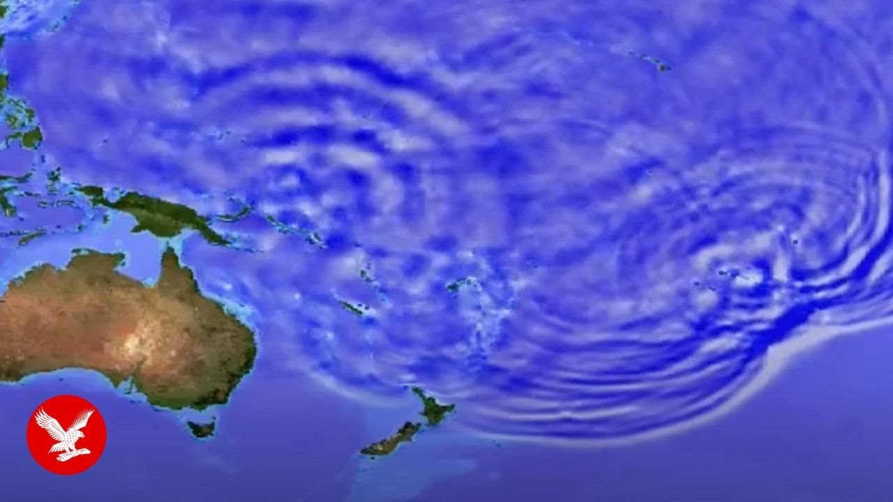 Animation reveals how tsunami, triggered by 8.8-magnitude earthquake, surged across Pacific Ocean