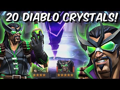 20x 5 Star Diablo & The Thing Fantastic 4 Featured Crystal Opening! - Marvel Contest Of Champions