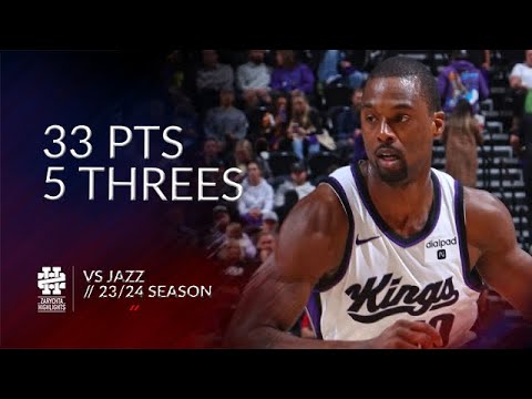 Harrison Barnes 33 pts 5 threes vs Jazz 23/24 season
