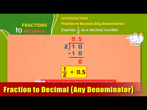 G4 - Module 25 - Introduction - Fraction to Decimal | Appu Series | Grade 4 Math Learning
