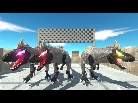 X3 SILVER SUPERMAN T-REX VS X5 BATMAN CARCHAR DEATH RUN - Animal Revolt Battle Simulator