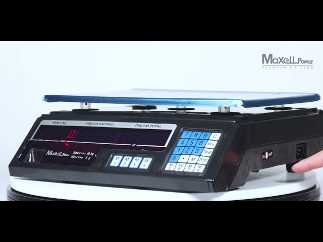 Vídeo relacionado con SVE Balanza Digital electrónica frutera Báscula de Comercio hasta 40kg con batería de Seguridad