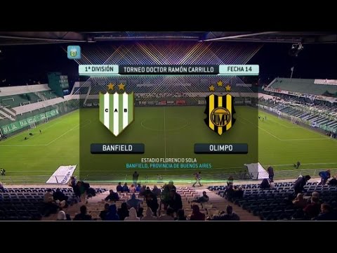 Fútbol en vivo. Banfield - Olimpo. Fecha 14. Torneo Primera División 2014. FPT.