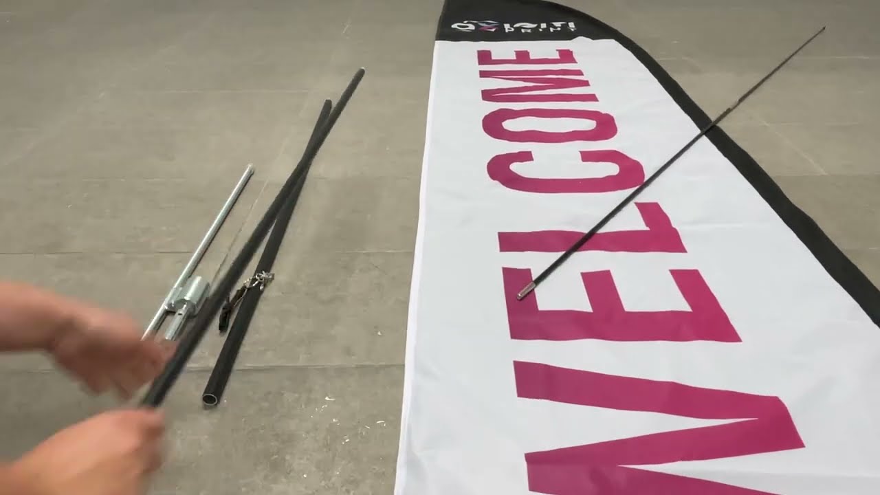 How to install a feather flag