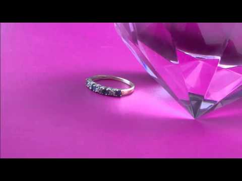 Vintage 9ct Solid Gold Half Eternity Ring Emerald & Diamond | Size (J)