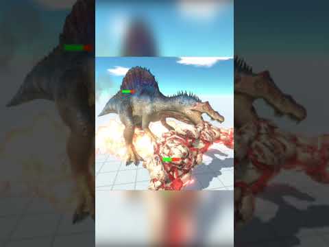 Espinossauro vs Golem de Lava -  Animal Revolt Battle Simulator #Shorts