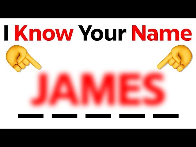 THIS VIDEO WILL GUESS YOUR NAME SDDEFAULT Thumbnail