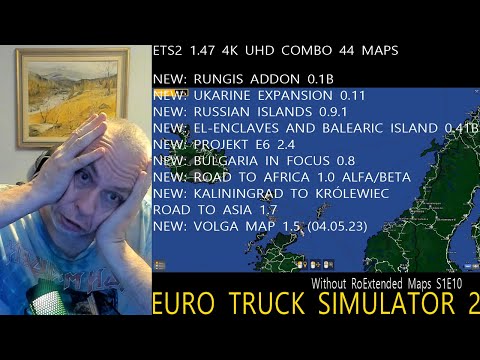 ETS2 1.47 4K UHD COMBO 44 MAP RUSSIAN ISLANDS 0.9.1, PROJEKT E6 2.4, KALININGRAD TO KRÓLEWIEC S1E10