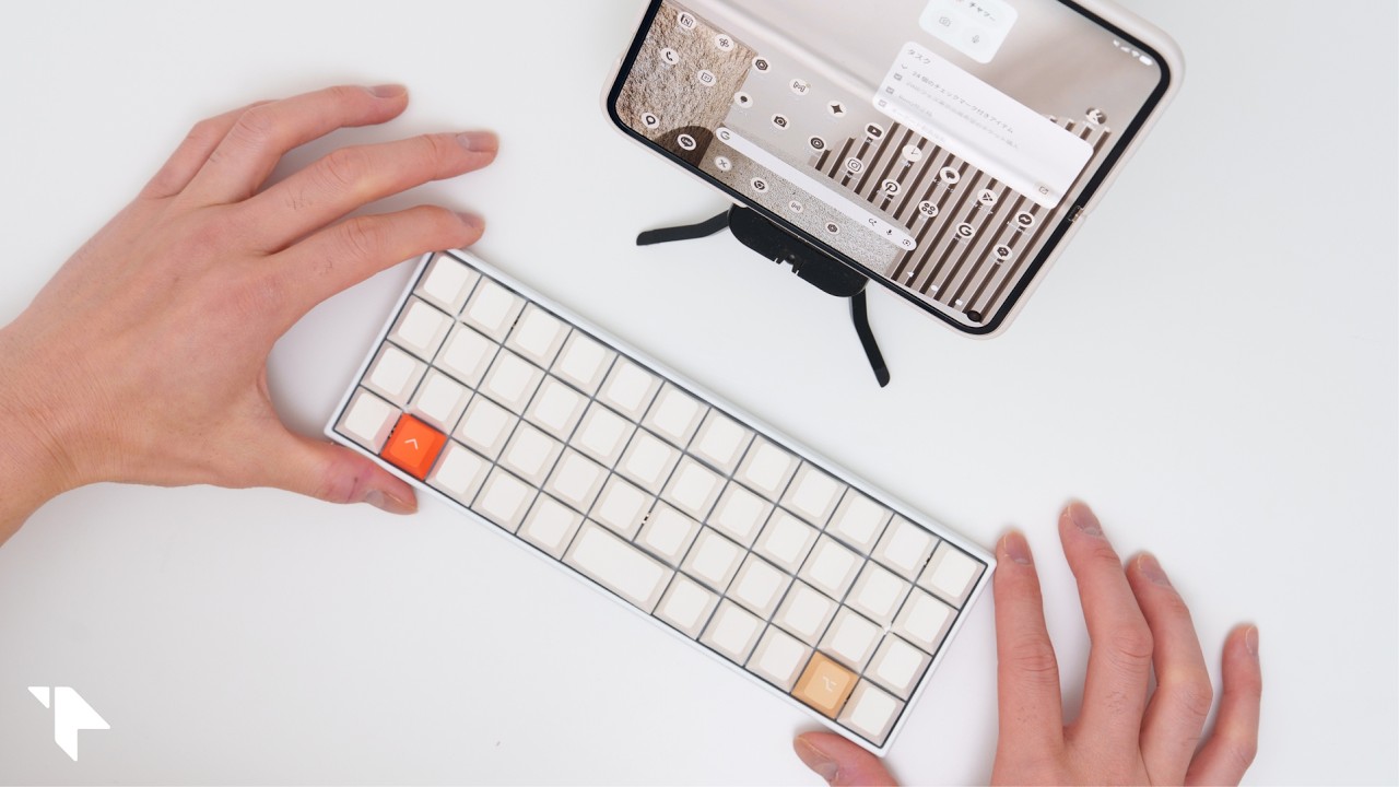 【圧倒的かわいさ】スマホと使いたい！持ち運びたくなる極小メカニカルキーボードが無線化きた！｜Geonix48 Rev.2