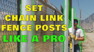 Setting Chain Link Fence Posts Quickly And Easily | How We Build Chain Link