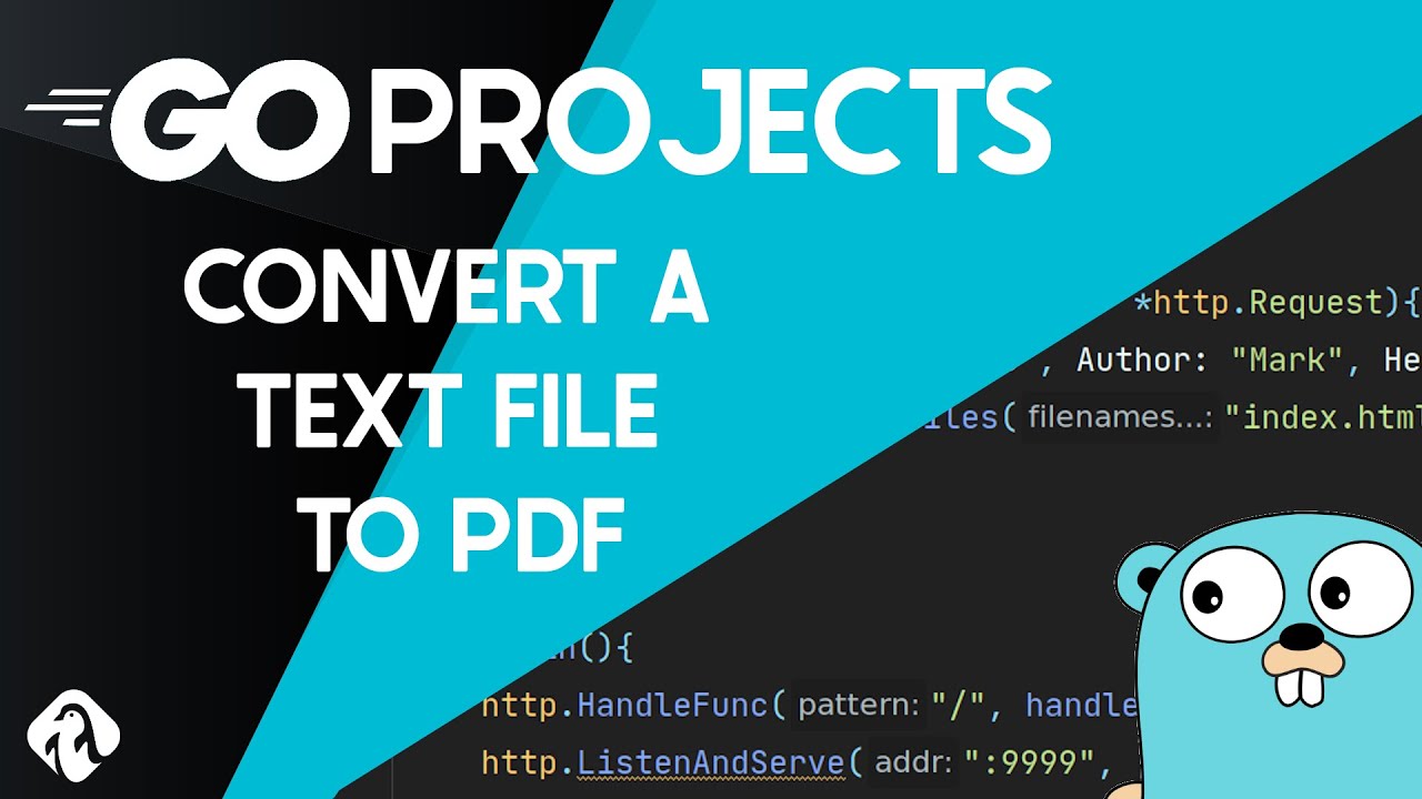 Convert a text file to PDF using GOlang - GO Projects