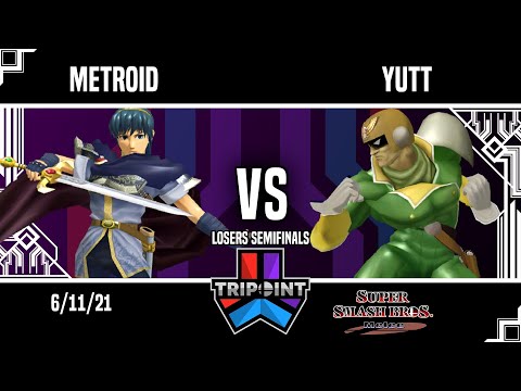 Tripoint Smash Test Run - Losers Semifinals - metroid (Marth) Vs. Yutt (Captain Falcon)