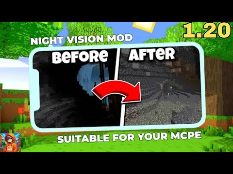 Insane Night Vision Mod for MCPE 1.20.51+