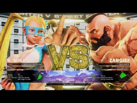 STREET FIGHTER V - R.MIKA VS ZANGIEF