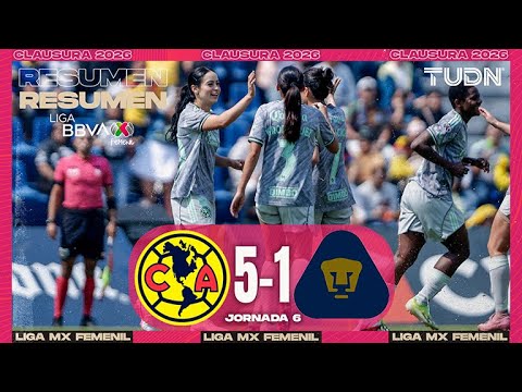 Highlights and Goals - América vs Pumas | Liga MX Femenil - Matchday 6 Clausura 2026 | TUDN