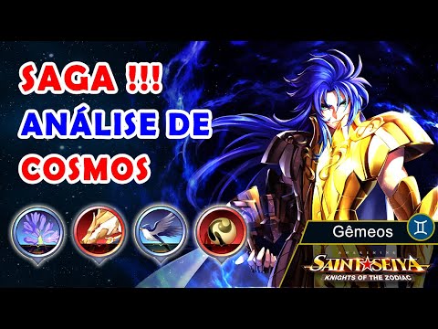 Análise de cosmo do SAGA DE GÊMEOS - Solar e Estrela #1 - Saint Seya Awakening