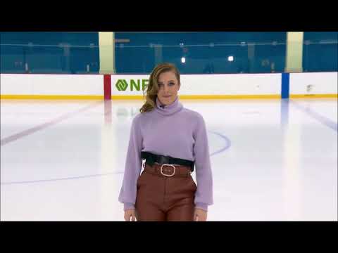 Ashley Wagner figure skating in leather pants (2-18-22)