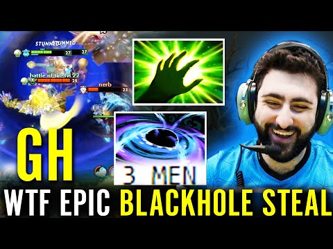GH - GOD Rubick IS BACK!!! EPIC Black Hole Steal Closest Game Ever Dota 2 Pro Gameplay