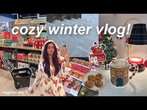 COZY WINTER VLOG ❄️ Vlogmas day 2 | morning routine at home & bookstore shopping 📚
