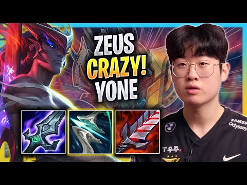 ZEUS CRAZY GAME WITH YONE! - T1 Zeus Plays Yone TOP vs Gangplank! | Season 2023