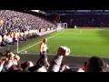 Evra gets booed. Fans sing "Oh Mancester, is full ...