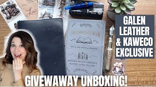 Amazing Giveway Unboxing! Galen Leather Everyday Notebook & Kaweco from Clare Coco