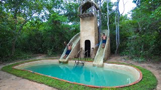 Build The Most Three Story And Water Slide Park Swimming Pools