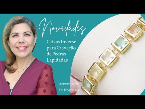 Caixas Inverse Folheadas para Cravação na Montagem de Semijoias Finas  - Pedra Mística