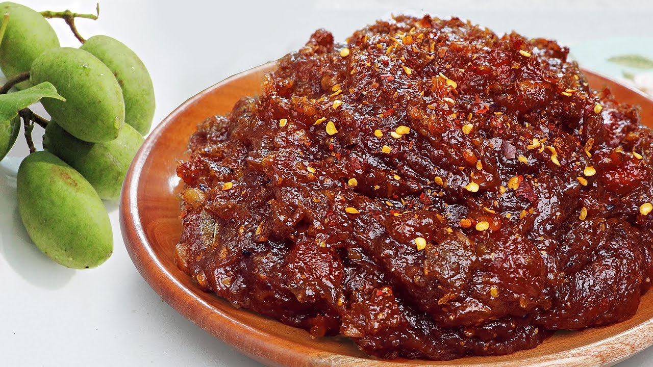 Bengali Olive Pickle (Jolpai Achar) - Sweet, Sour & Spicy