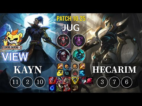 SG-S View Kayn vs Hecarim Jungle - KR Patch 10.25