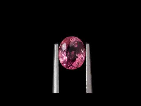Натуральный розовый Турмалин Рубеллит овал 6.6x5.5мм 1.05ct видео