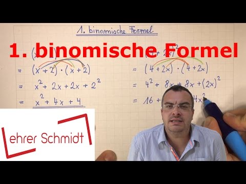 1. binomial formula | quadratic equations | mathematics | Lehrerschmidt