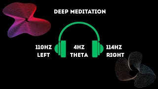4 Hz Theta Binaural Beat + 110 Hz Frequency - Emotional Healing, Deep Meditation & Stress Relief