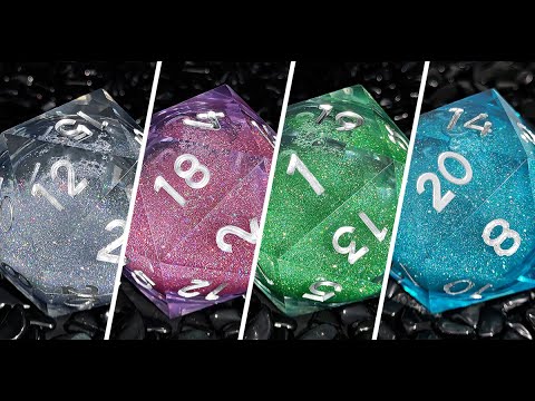 Beautiful Giant D20 Liquid Core Dice For Your Roleplaying Game ~