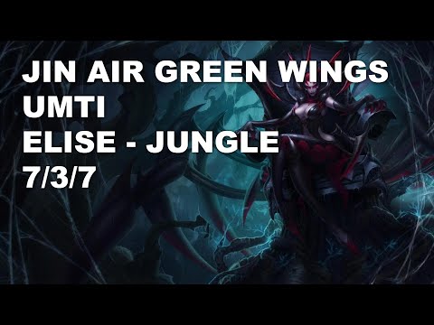 Jin Air Green Wings UmTi Jungle Elise vs Jarvan IV - KR Challenger Rank Game