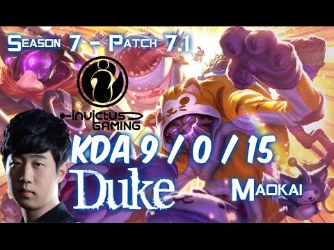 IG Duke MAOKAI vs KENNEN Top - Patch 7.1 KR Ranked